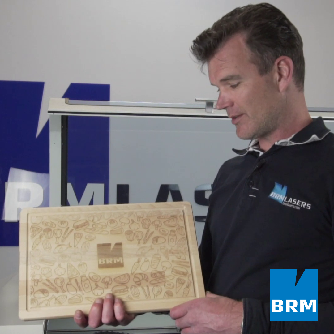 Engraving a wooden cutting board - BRM Lasers